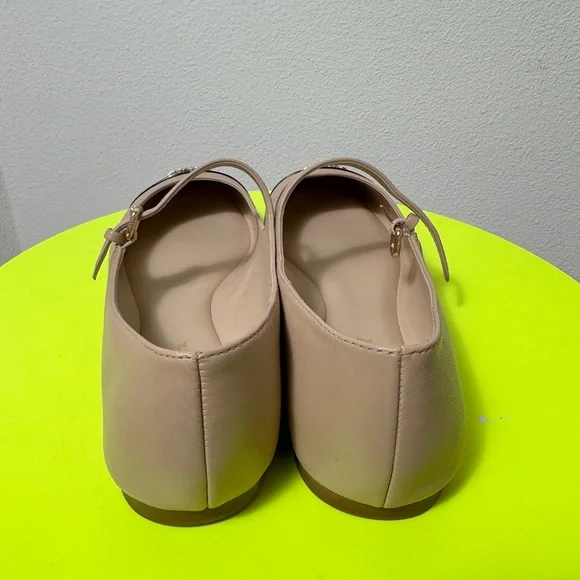 Coach Black and Tan Flats with Cap-Toe Design - Picture 3 of 5